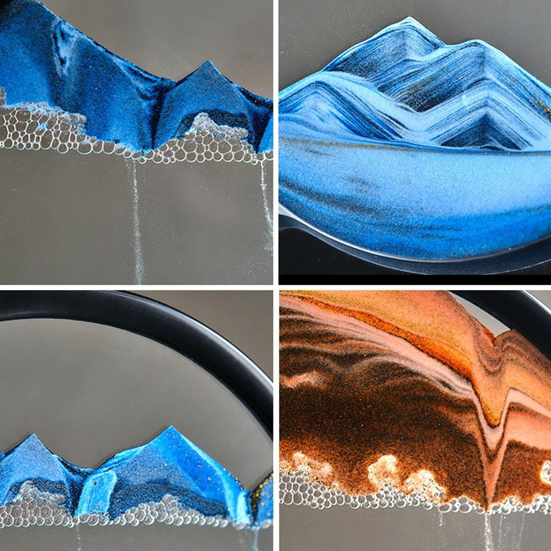 Quadro de Areia em Vidro Ampulheta 3D - Sandscape